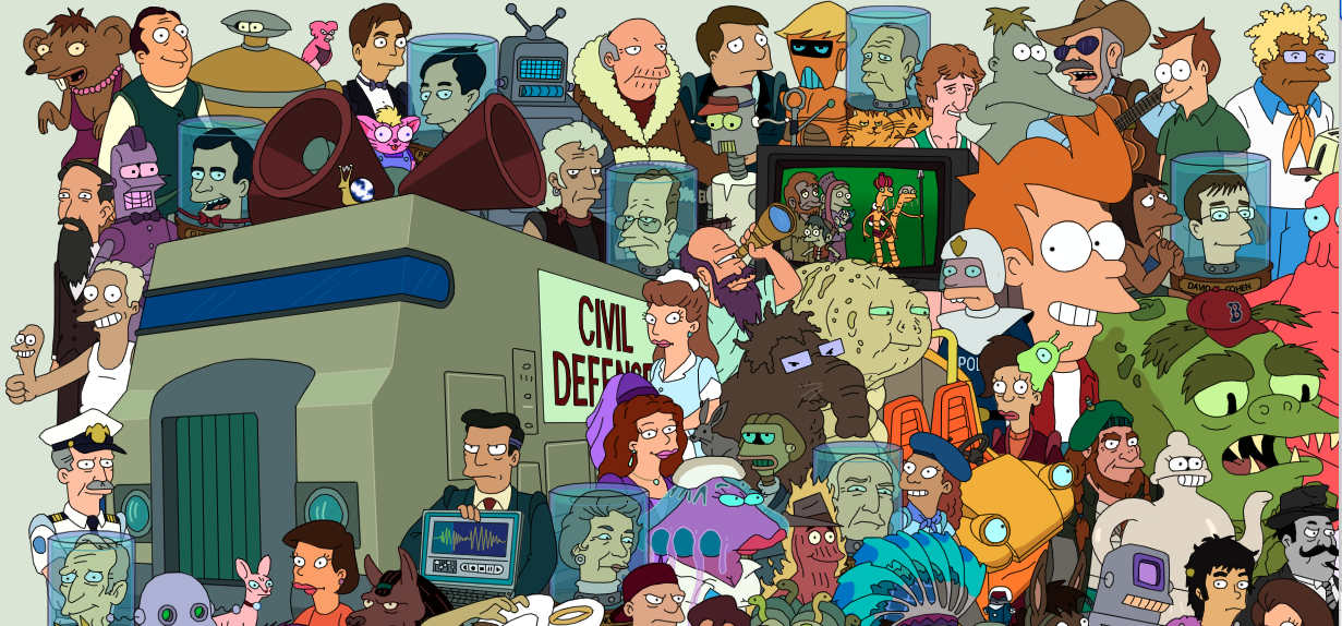Futurama Entire Cast Poster The Coolector