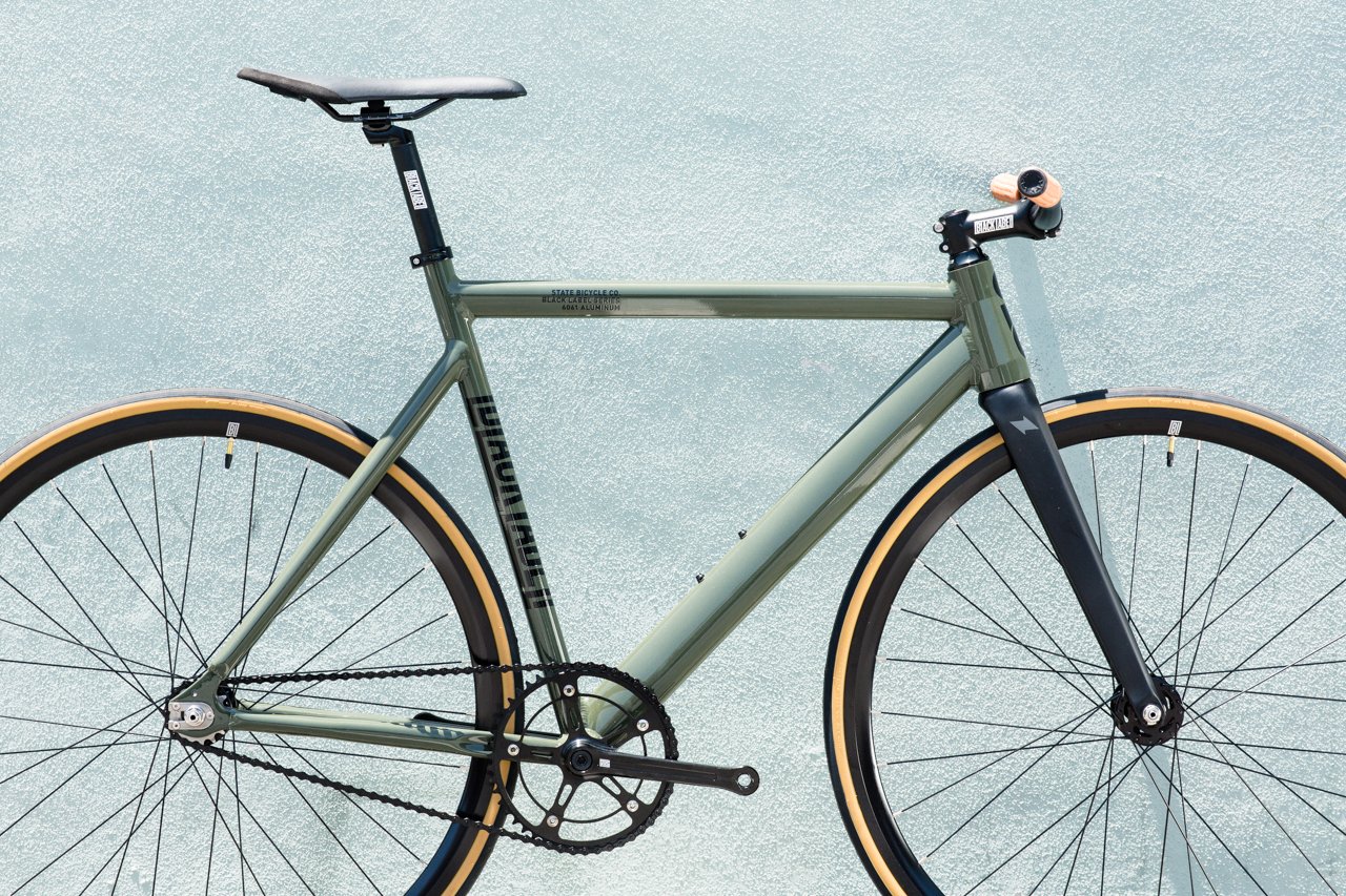State Bicycle Co 6061 Black Label Army Green Bike The Coolector