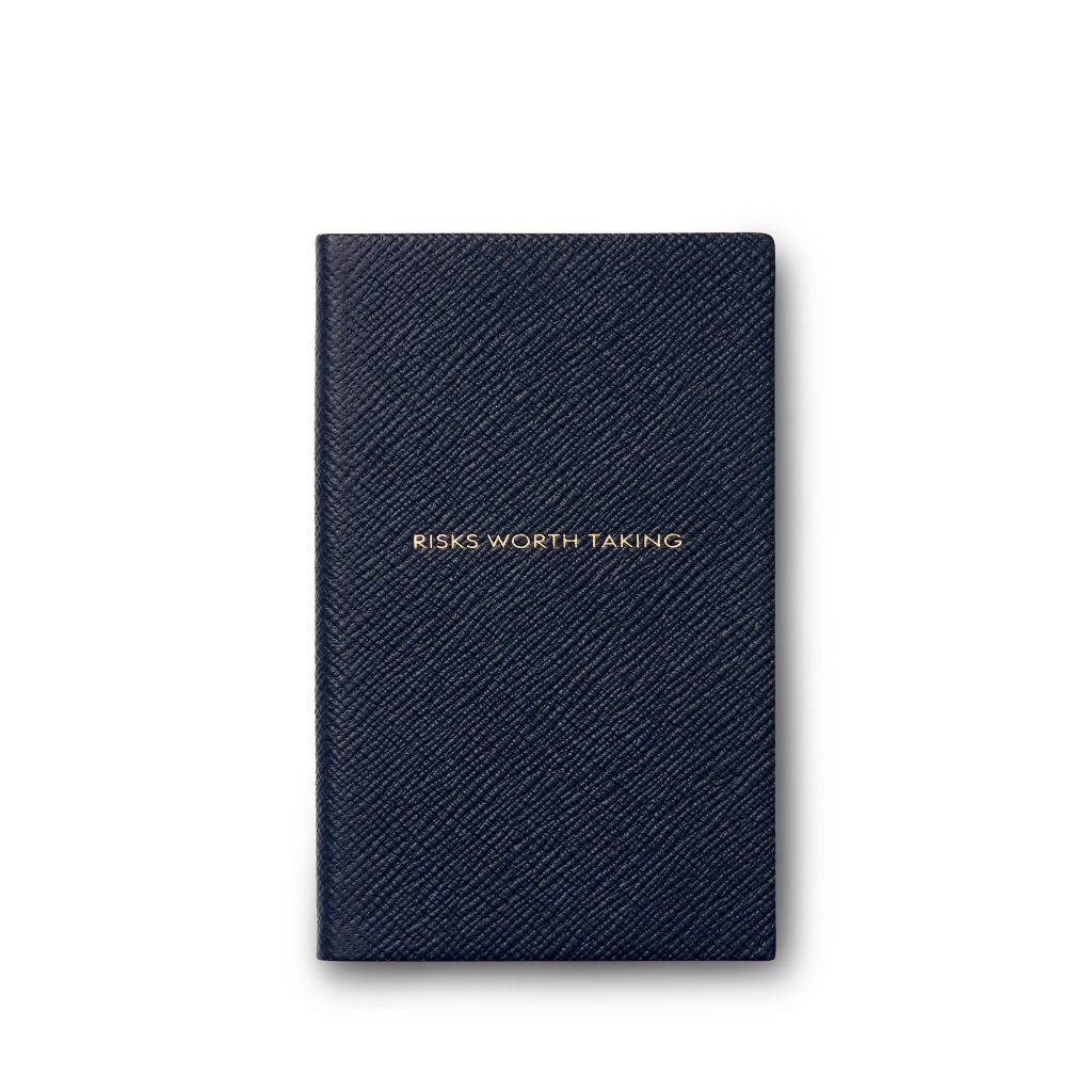 Smythson Azure Panama Soho Notebook