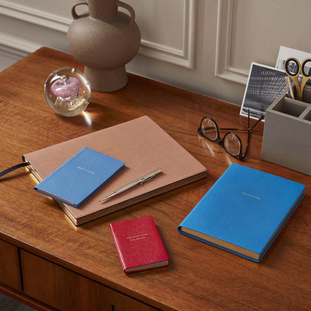 SMYTHSON Panama Soho Cross-Grain Leather Notebook for Men