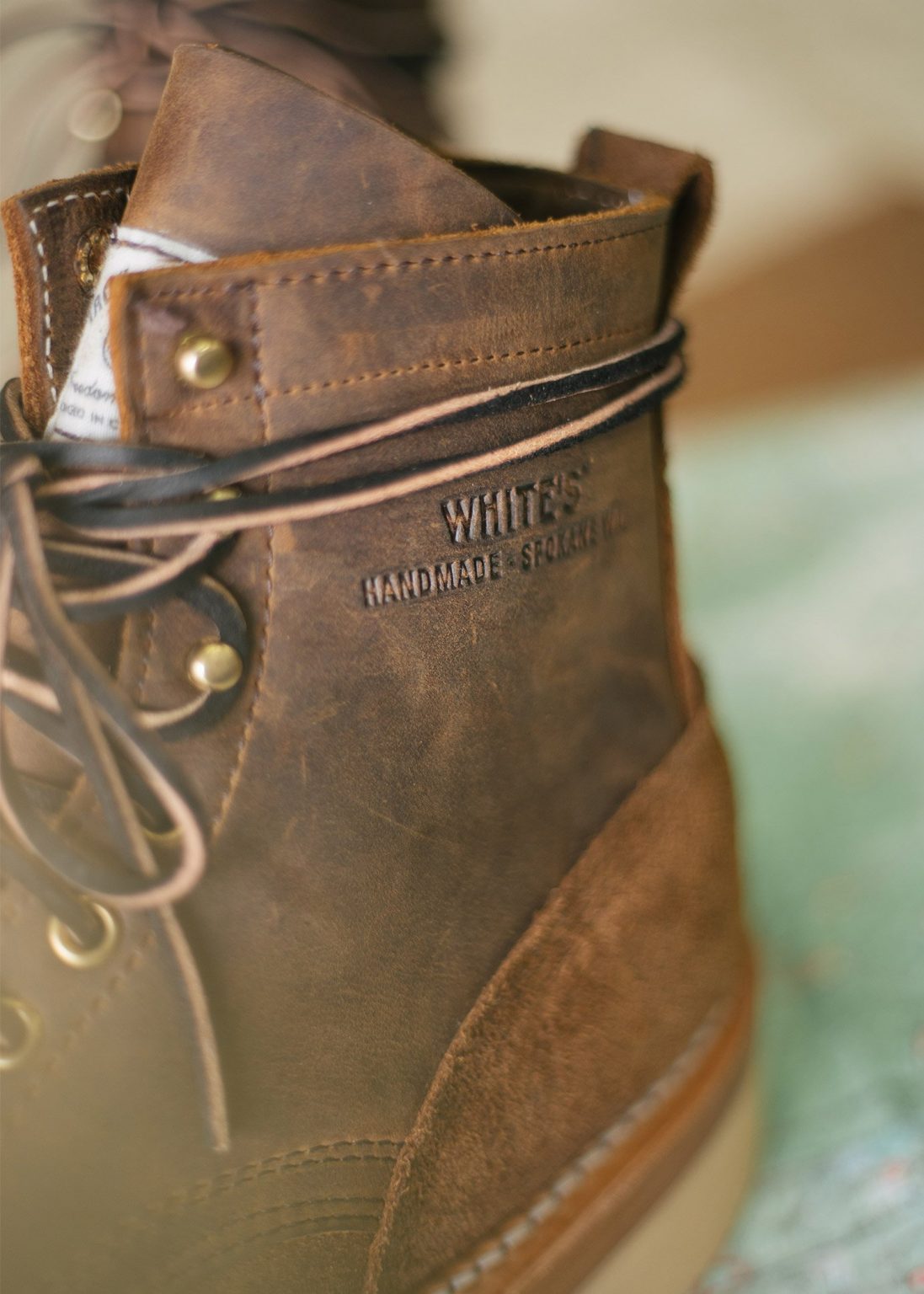 White’s Boots X Iron & Resin Distressed Rough Out Rambler Boot The